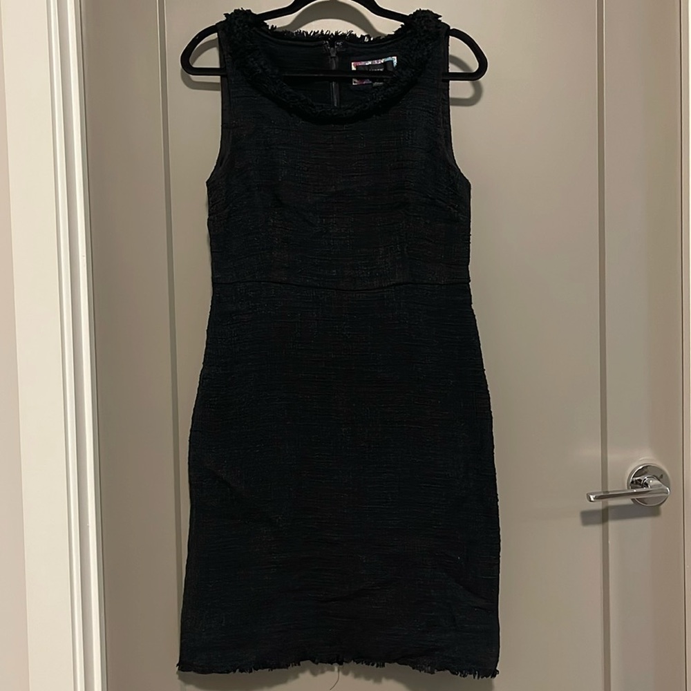 J. Crew Black Tweed Sheath Dress